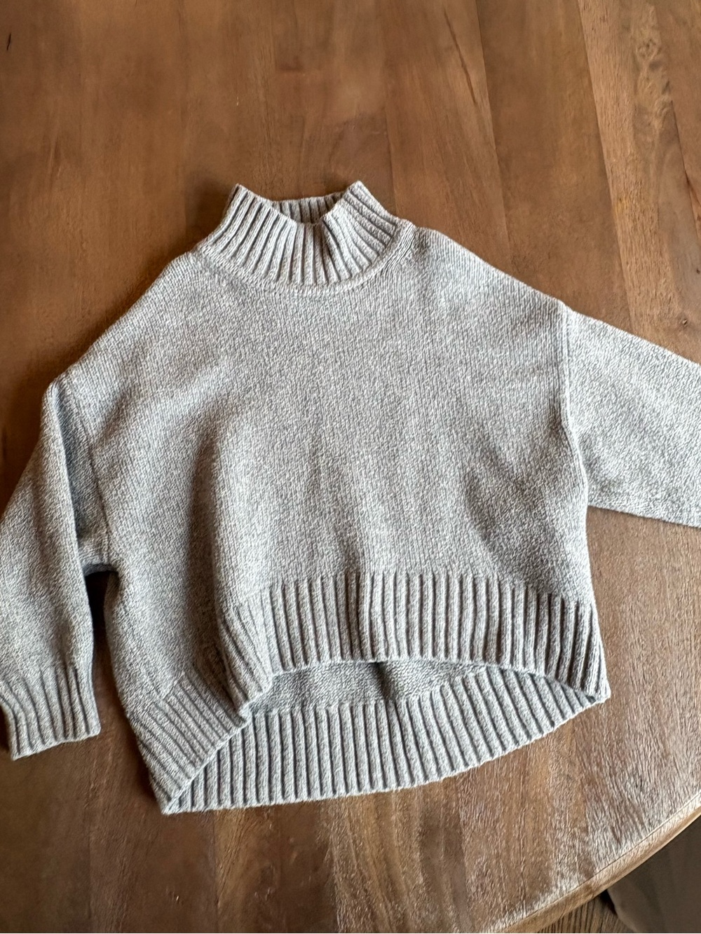 GAP Neutral Light Gray Mock Neck Sweater